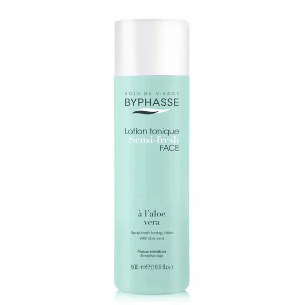 Byphasse Lotion tonique sensi-fresh à l’aloe vera peaux sensibles 500ml