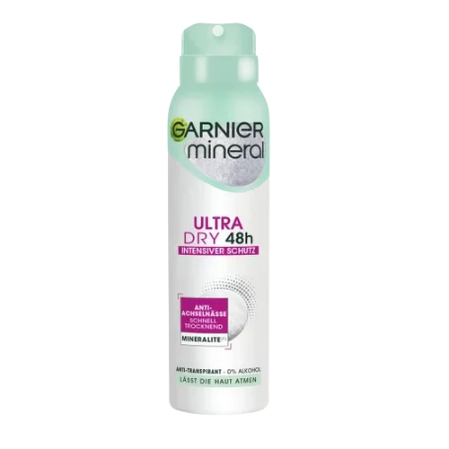 GARNIER Déodorant femme Anti-transpirant Ultra Sec 48H 150 ml