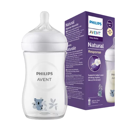 Philips AVENT Natural Response Biberon Motif Koala Blanc (1 MOIS) 260 ml