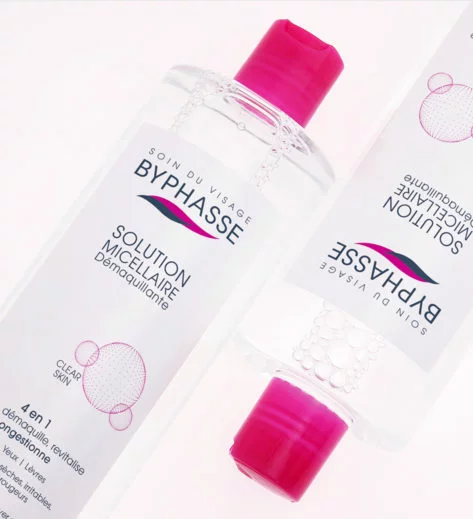 BYPHASSE Solution Micellaire Démaquillante peaux sensibles, sèches, irritables, sujettes aux rougeurs 500ml CLEAR SKIN
