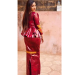 Premium Getzner magnum gold African dress/African clothing/African fashion/ African dress/Bazin boubou, Plus size dress/Plus size clothing