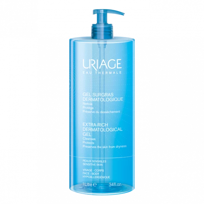 Uriage Gel Douche Surgras Dermatologique Peaux Sensibles 1l