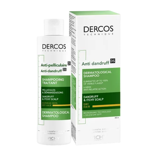 Vichy Dercos Shampooing Traitant Antipelliculaire Cheveux Secs 200ml