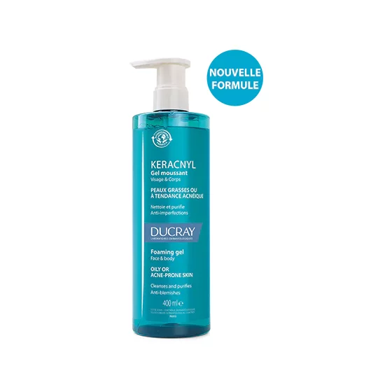 Ducray Keracnyl Gel Moussant Visage Et Corps Peaux A Tendance Acneique 400 ml