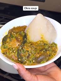1 PLATE OF OKRO SOUP AND FISH