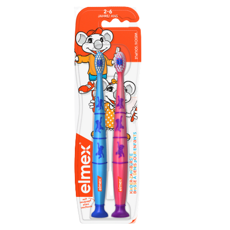 Elmex Brosse à Dents Bébé de 2 à 6 ans 2 pièces