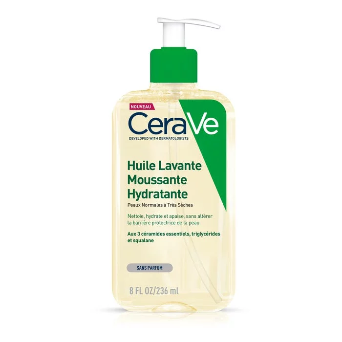 Cerave Huile Lavante Moussante Et Hydratante Peaux Normales à Très Sèches 236 ml