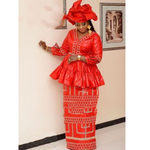 Premium Getzner magnum gold African dress/African