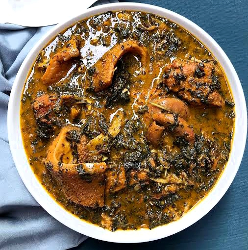 1 PLATE OF BITTER LEAF SOUP AND FISH