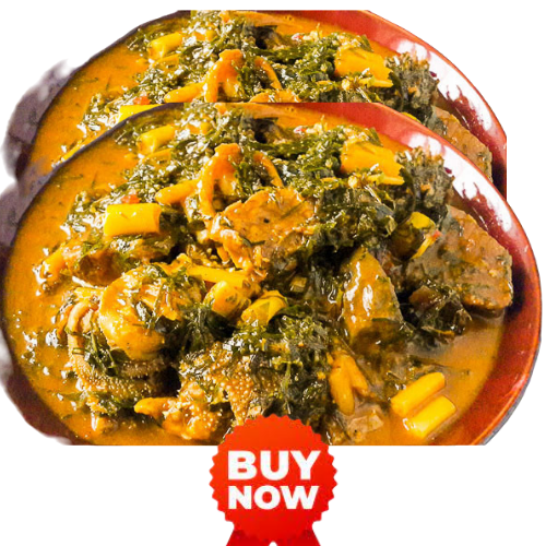 2 LITERS OF UKAZI SOUP WITH DRY FISH AND ASSORTED