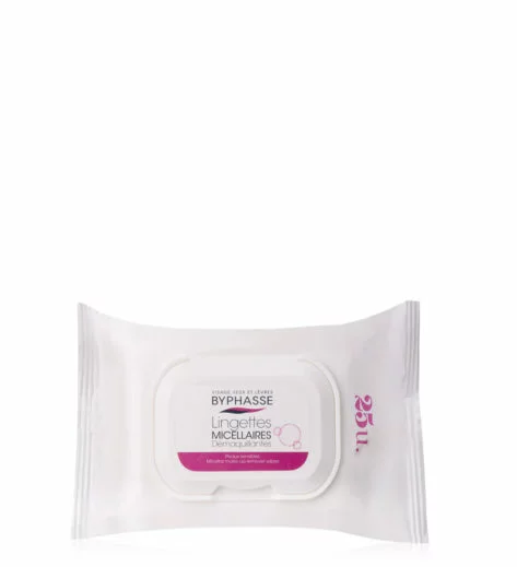 BYPHASSE Lingettes démaquillantes solution micellaire peaux sensibles 25 u.