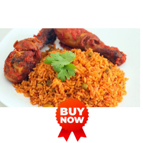 Nigerian Jellof rice with chicken