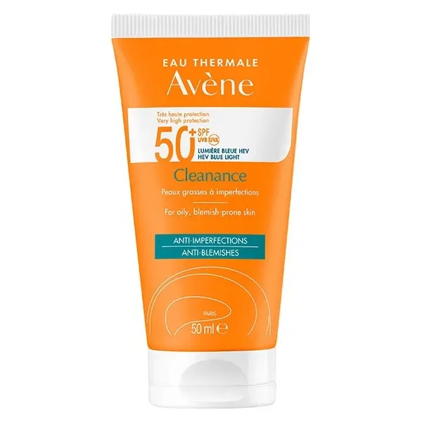 Avene SOLAIRE – Fluide SPF50+ – Visage – Peaux Sensibles, Normales à Mixtes, 50ml