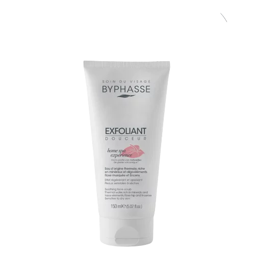 Byphasse Home Spa Experience Exfoliant Douceur Visage Rose Musquée Et Encens Peaux Sensibles à Sèches 150 ml
