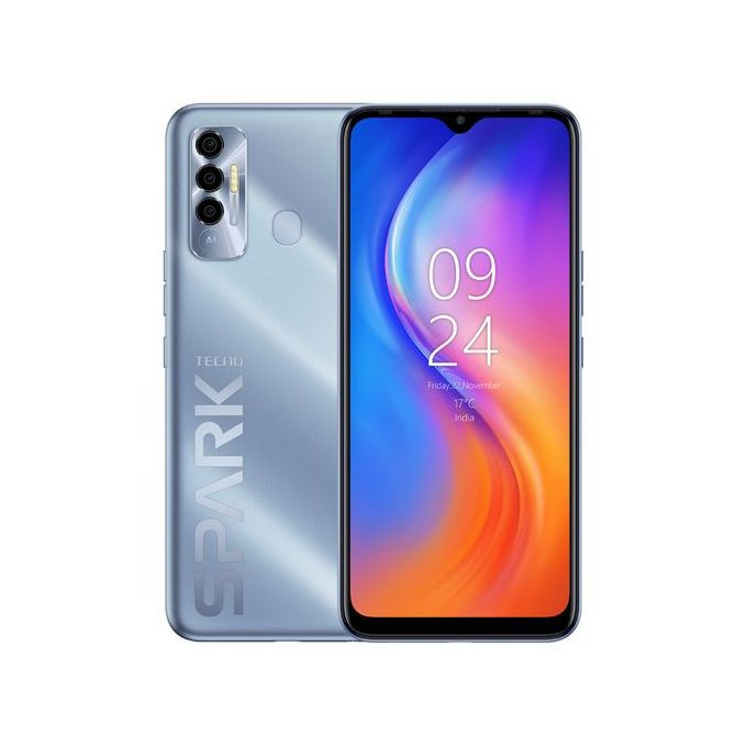 Tecno Spark 7 P (KF7j) 6.8" HD+, 64GB ROM +4GB RAM, 16MP Triple Camera, 5000mAh, Helio G70, 4G, Fingerprint